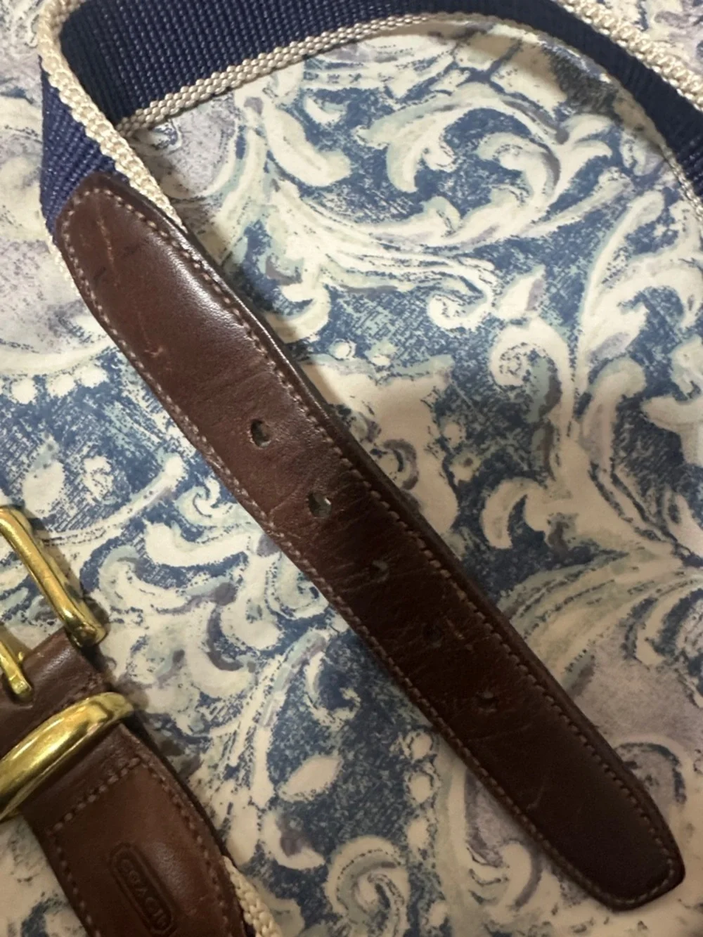 Coach Canvas and Leather kids Belt
